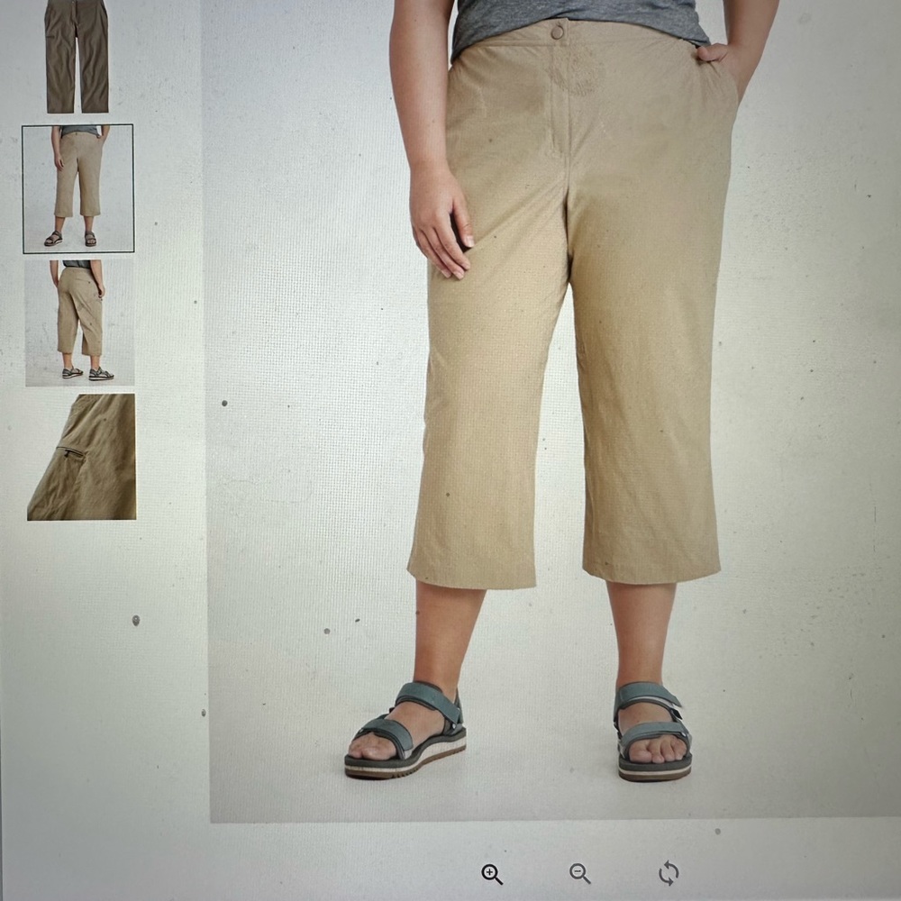 LL Bean comfort travel cropped pant Sz 22W reg